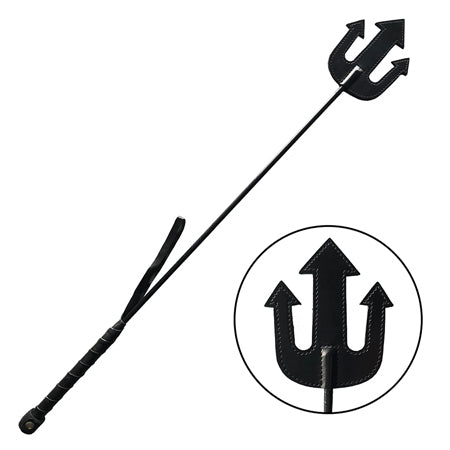 Rouge Leather Devil Riding Crop Black - Not Very Vanilla