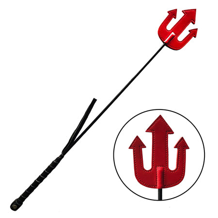 Rouge Leather Devil Riding Crop Red - Not Very Vanilla