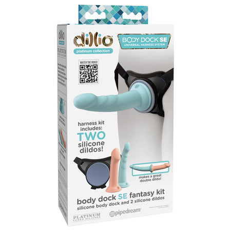 Dillio Platinum Body Dock SE Fantasy Kit with 6 & 7 in. Silicone Dildos - Not Very Vanilla