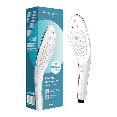 Womanizer Wave Shower Head Masturbator Chrome - Not Very Vanilla