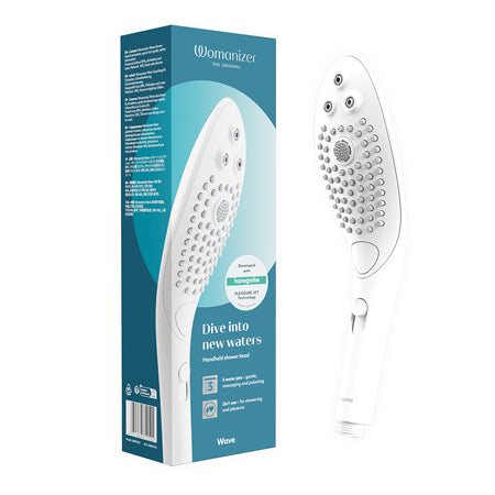 Womanizer Wave Shower Head Masturbator White - Not Very Vanilla