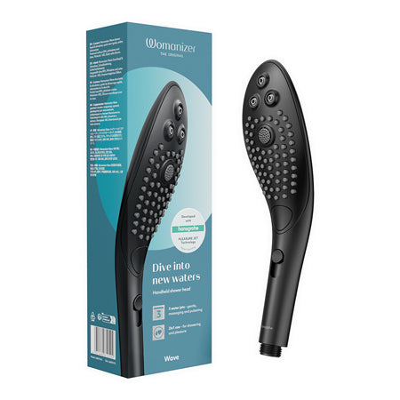 Womanizer Wave Shower Head Masturbator Black - Not Very Vanilla