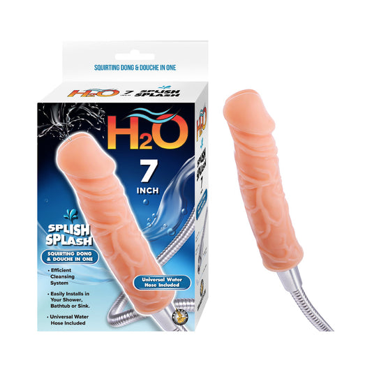 H2O Splish Splash 7 in. Dildo Douche Beige