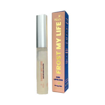 Privy Peach Frost My Life CBD Lip Gloss 0.37 oz. - Not Very Vanilla