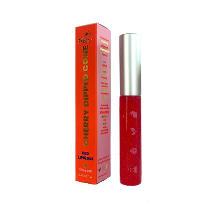 Privy Peach Cherry Dipped Cone CBD Lip Gloss 0.37 oz. - Not Very Vanilla