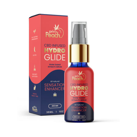 Privy Peach CBD Hydro Glide Sensation Enhancer Intimate Serum 1 oz. - Not Very Vanilla