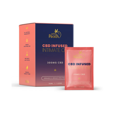 Privy Peach CBD Intimate Oil Packets 12-Pack - Not Very Vanilla