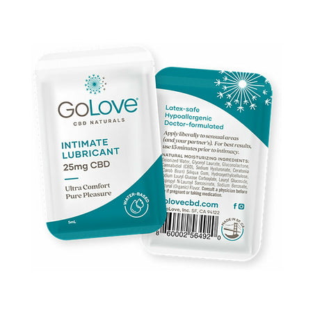 GoLove CBD Lubricant 5 ml Pillows 50-Pack - Not Very Vanilla