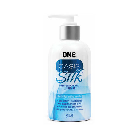 ONE Oasis Silk Hybrid Lubricant 8 oz. - Not Very Vanilla