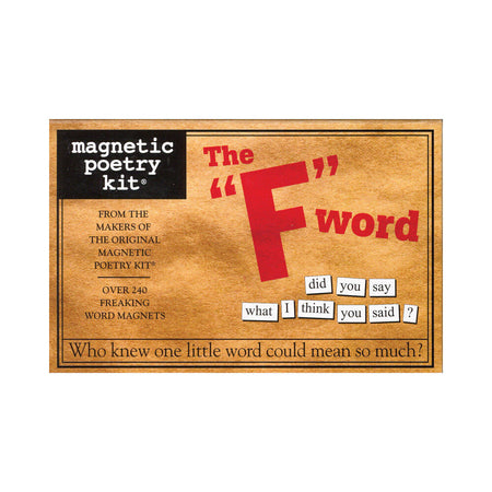 Magnetic Poetry Kit: The F Word - Not Very Vanilla