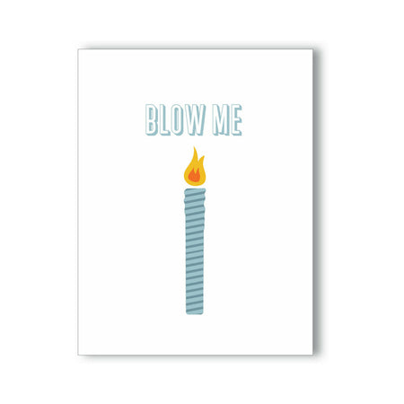 Blow Me Candle Naughty Kard - Not Very Vanilla