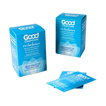 Good Clean Love Rebalance Personal Moisturizing & Cleansing Wipes 12-Pack - Not Very Vanilla