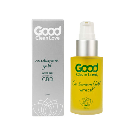 Good Clean Love Cardamom Gold CBD Love Oil 1 oz. - Not Very Vanilla