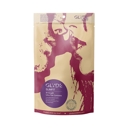 Glyde Slimfit Latex Condoms 36-Pack - Not Very Vanilla