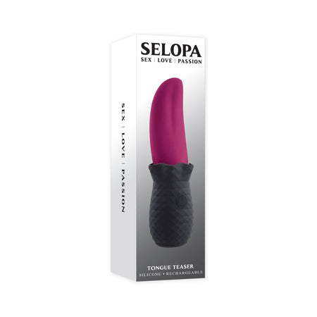 Selopa Tongue Teaser Vibe Rechargeable Silicone Pink Black - Not Very Vanilla