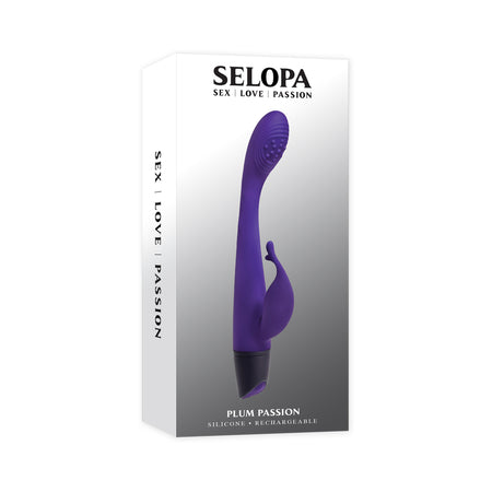 Selopa Plum Passion Rechargeable Dual Stim Silicone Purple - Not Very Vanilla