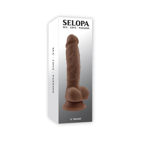 Selopa 6.5 in. Natural Feel Dildo Dark - Not Very Vanilla