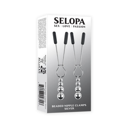 Selopa Beaded Nipple Clamps Stainless Steel Silver - Not Very Vanilla