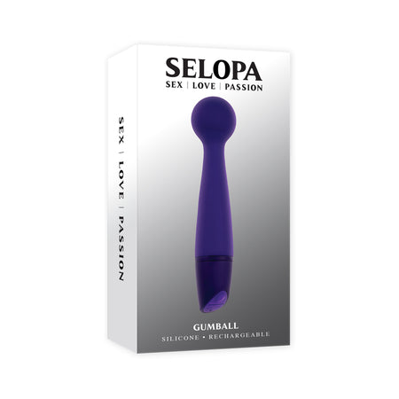 Selopa Gumball Rechargeable Slim Wand Silicone Purple - Not Very Vanilla