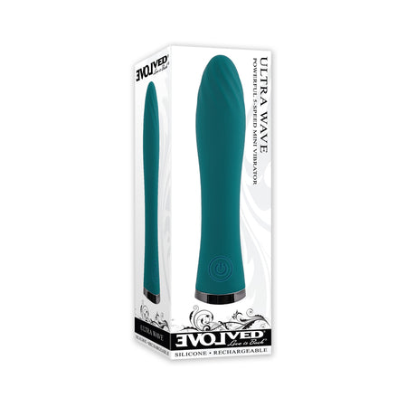 Evolved Ultra Wave Rechargeable Vibrator Teal - Not Very Vanilla