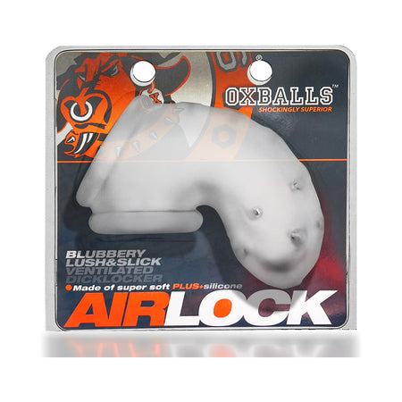 OxBalls Airlock Air-Lite Vented Chastity Clear Ice - Not Very Vanilla