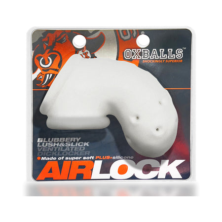 OxBalls Airlock Air-Lite Vented Chastity White Ice - Not Very Vanilla