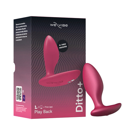 We-Vibe Ditto+ Rechargeable Remote-Controlled Silicone Vibrating Anal Plug Cosmic Pink - Not Very Vanilla