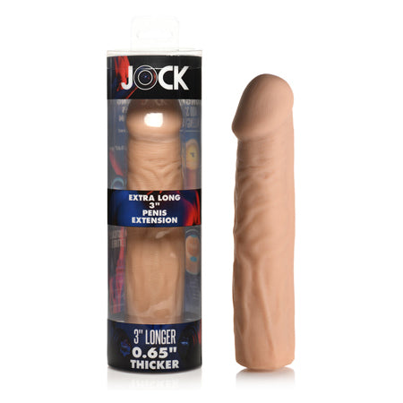 Jock Extra Long Penis Extension Sleeve 3 in. Light - Not Very Vanilla