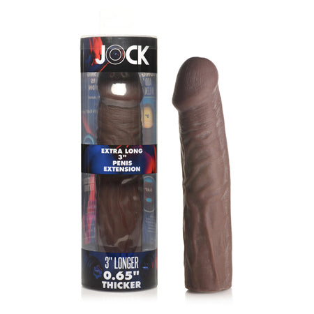 Jock Extra Long Penis Extension Sleeve 3 in. Dark - Not Very Vanilla