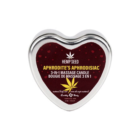 Earthly Body Hemp Seed 3-in-1 Valentines Day Candle Aphrodite's Aphrodisiac 4 oz. - Not Very Vanilla