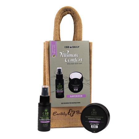 Earthly Body CBD Daily Ultimate Strength Lavender 2-Piece Holiday Gift Set - Not Very Vanilla