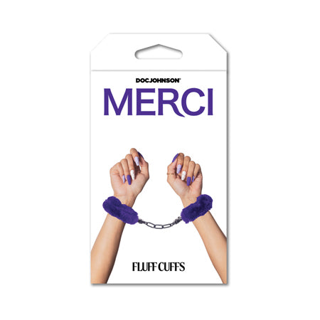 Merci Fluff Cuffs Violet - Not Very Vanilla