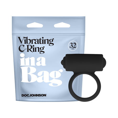 In A Bag Vibrating C-Ring Black - Not Very Vanilla