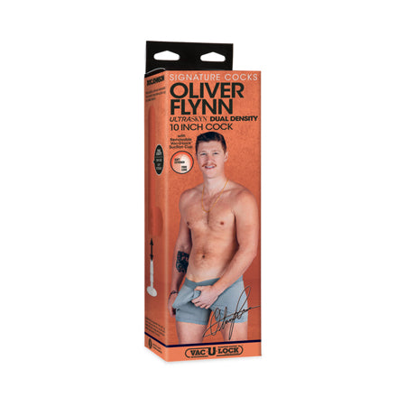 Signature Cocks Oliver Flynn ULTRASKYN Cock with Removable Vac-U-Lock Suction Cup 10in Vanilla - Not Very Vanilla