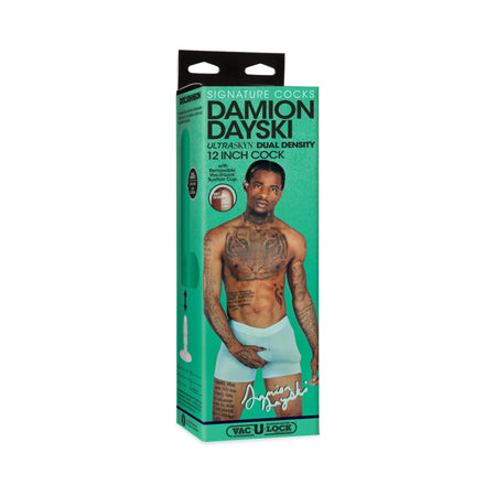 Signature Cocks Damion Dayski ULTRASKYN Cock with Removable Vac-U-Lock Suction Cup 12in Chocolate - Not Very Vanilla