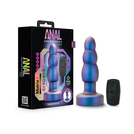 Anal Adventures Matrix Kinetik Plug with Remote Space Age Blue - Not Very Vanilla