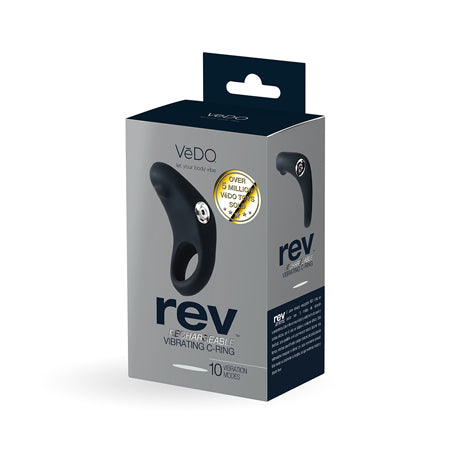 VeDO Rev Rechargeable Vibrating C-Ring Black - Not Very Vanilla