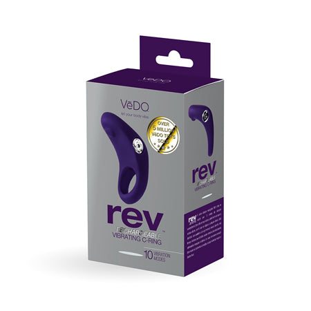 VeDO Rev Rechargeable Vibrating C-Ring Purple - Not Very Vanilla