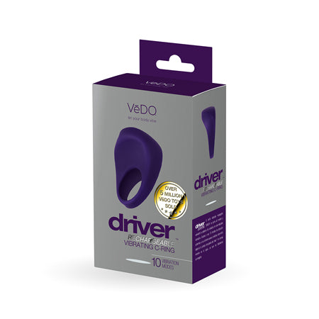 VeDO Driver Rechargeable Vibrating C-Ring Purple - Not Very Vanilla