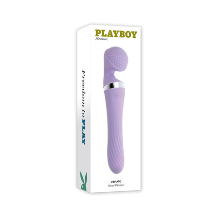 Playboy Vibrato Rechargeable Silicone Dual Ended Wand Vibrator Opal - Not Very Vanilla