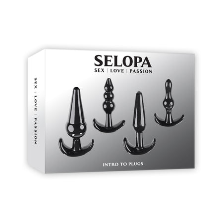 Selopa Intro To Plugs 4-Piece Anal Plug Set Black - Not Very Vanilla