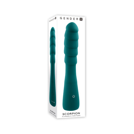 Gender X Scorpion Rechargeable Silicone Vibrator Teal - Not Very Vanilla