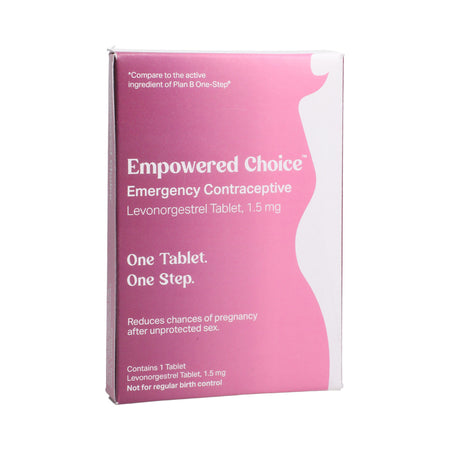 Versea Empowered Choice Emergency Contraception Single Levonorgestrel 1.5 mg tablet 6-Unit Display - Not Very Vanilla