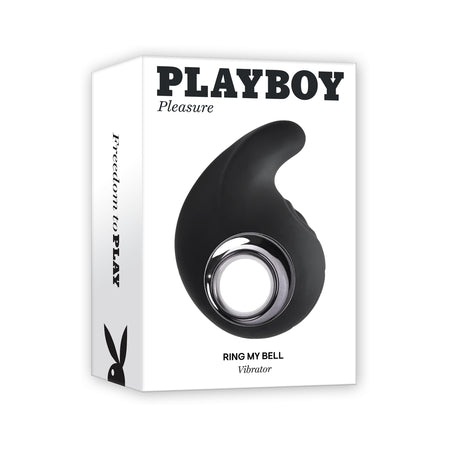 Playboy Ring My Bell Rechargeable Silicone Tapping Vibrator Black - Not Very Vanilla