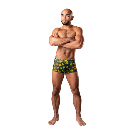 Male Power Petal Power Pouch Short Daisy Print L - Not Very Vanilla