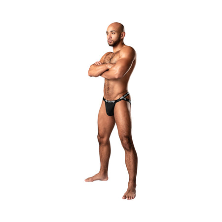 Male Power Infinite Comfort Amplifying Strappy Jock Black L/XL - Not Very Vanilla