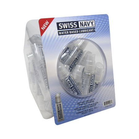 Swiss Navy Water Based Lubricant 1 oz. 50-Piece Fishbowl - Not Very Vanilla