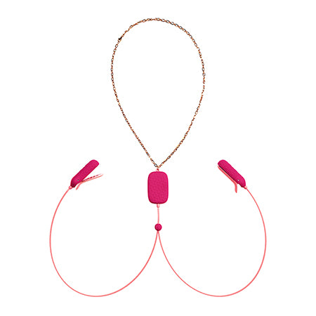 OhMiBod Sphinx Bluetooth App-controlled Wearable Vibrating Nipple Clamps - Not Very Vanilla