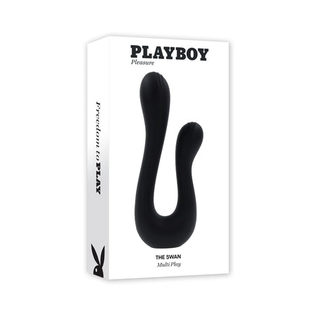 Playboy The Swan Rechargeable Dual Shaft Silicone Vibrator - Not Very Vanilla