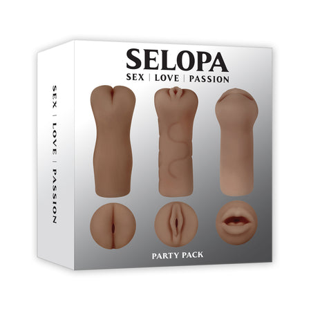 Selopa Party Pack 3-Piece Stroker Pack Dark - Not Very Vanilla